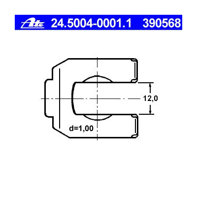 Ate Brake Pedal Rubbers 109440040