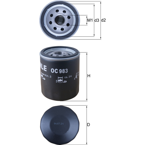 M/Knecht Oil Filter 501545054