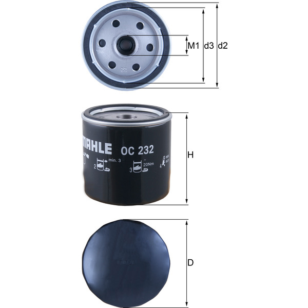 M/Knecht Oil Filter 501590044