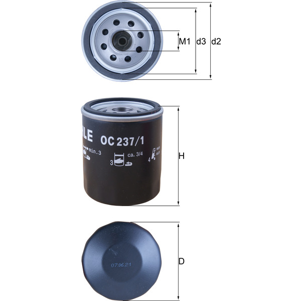 M/Knecht Oil Filter 501750014