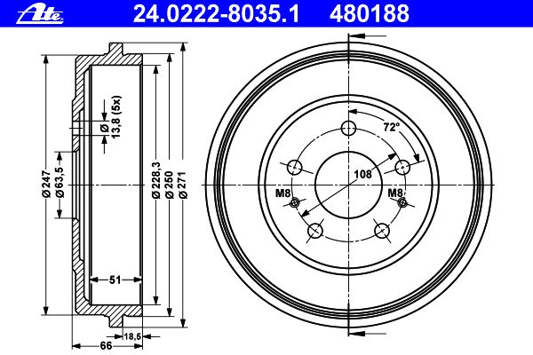 PAGID Brake Drum 105590278