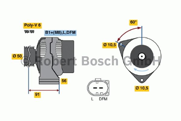 Bosch Alternator 401220910